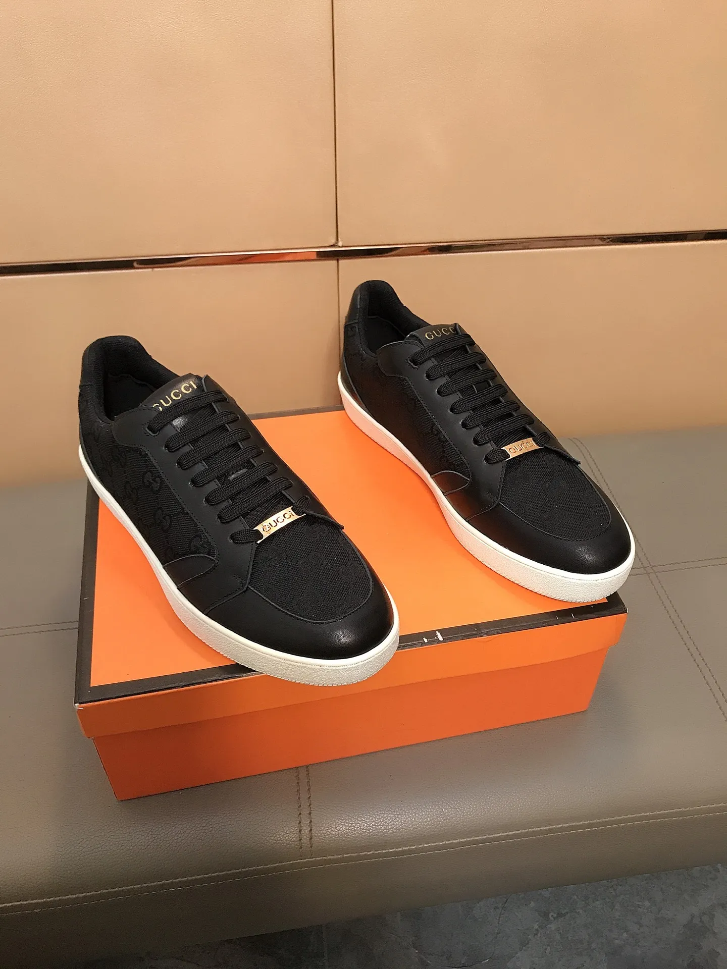 Men's Men's Shoes 230 ⌚️⌚️[GUCCI] Gucci men's casual shoes are absolutely popular 🔥The ultimate matching item for trendy men! Irresistible charm of super texture, the main recommendation, the upper is made of high-quality cowhide with printed fabrics, sheepskin feet, wear-resistant rubber sole, noble and elegant! Extremely comfortable🎁🎁You can be as handsome as you want💪 Size: 38-44!